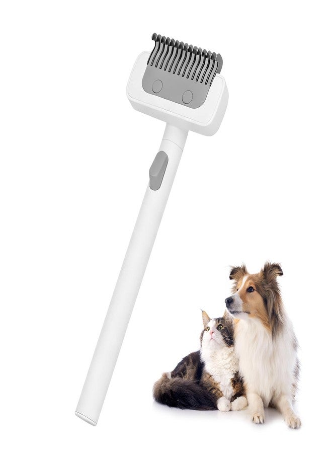 Hooshion Undercoat Shedding Brush for Dogs & Cats, Grooming Comb for Long Hair, Dematting Comb, Deshedding & Dematting Tool, for Cats & Small/Medium Dogs - Image 1